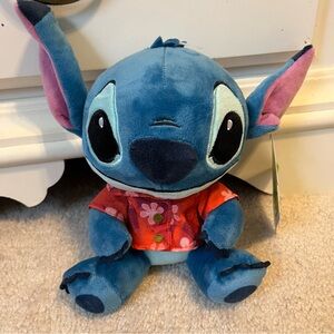 Disney Stitch Plush with Hawaiian print Shirt